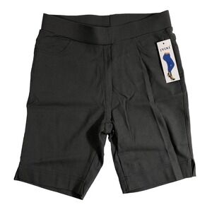 Jvini Shorts Womens Size Medium Gray Mid/High Rise Bermuda Elastic Waist JV18056